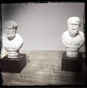 They told us the one on the left was Plato, but I rather think it's Plocrates (h/t to Christopher Rowe)